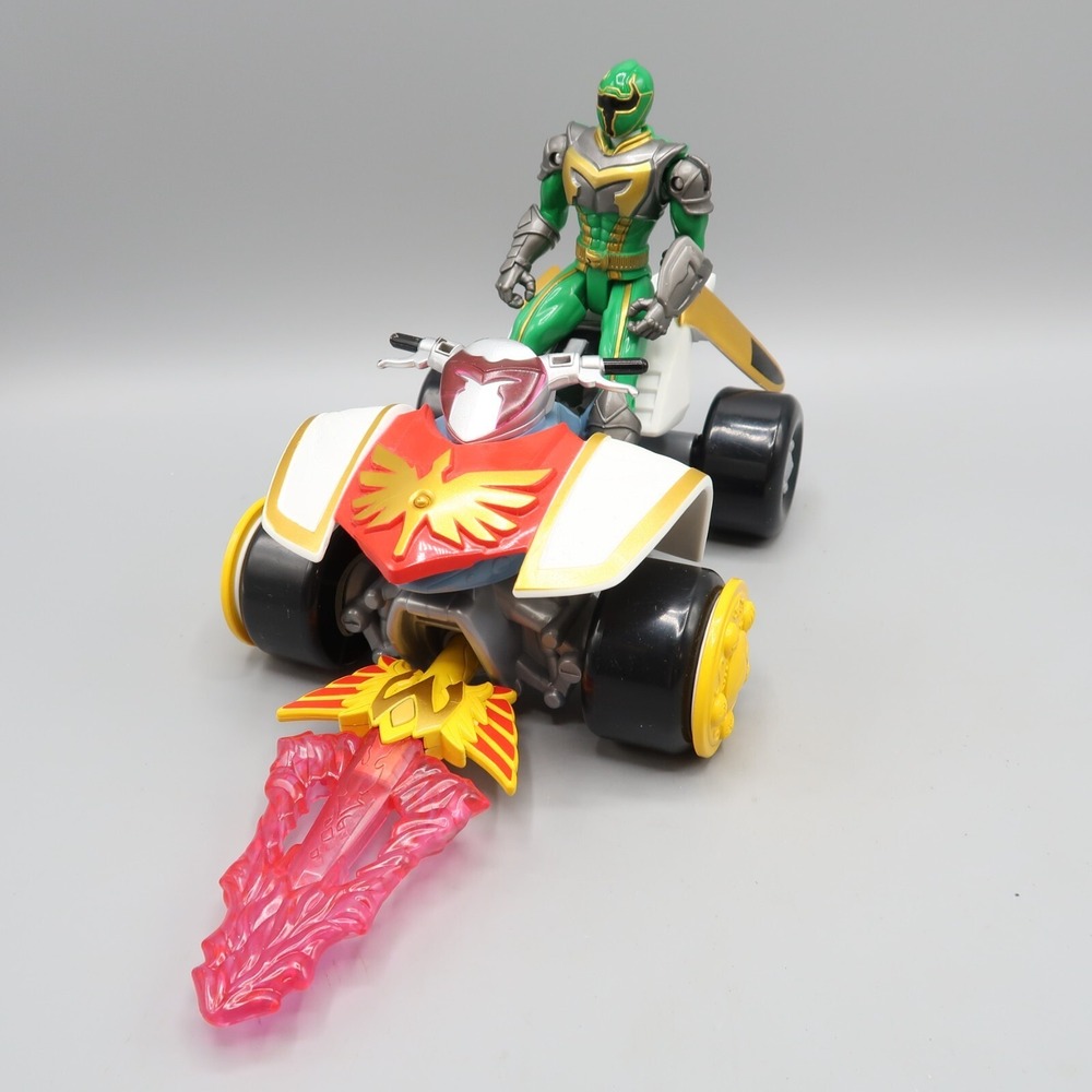 2005 Power Rangers Mystic Force Dragon Tracker ATV 4 Wheeler Green Ranger Figure